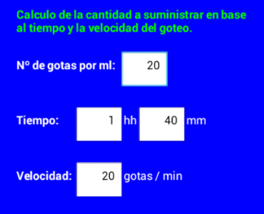 Cálculo de cantidad a suministrar en base a tiempo y velocidad